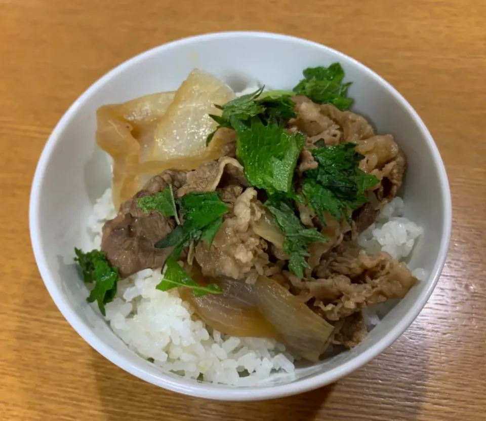 吉野家の牛丼の具で簡単夕食|みみりんさん