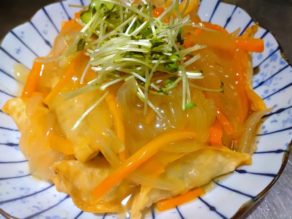 揚餃子　野菜甘酢あんかけを作りました！|ginさん