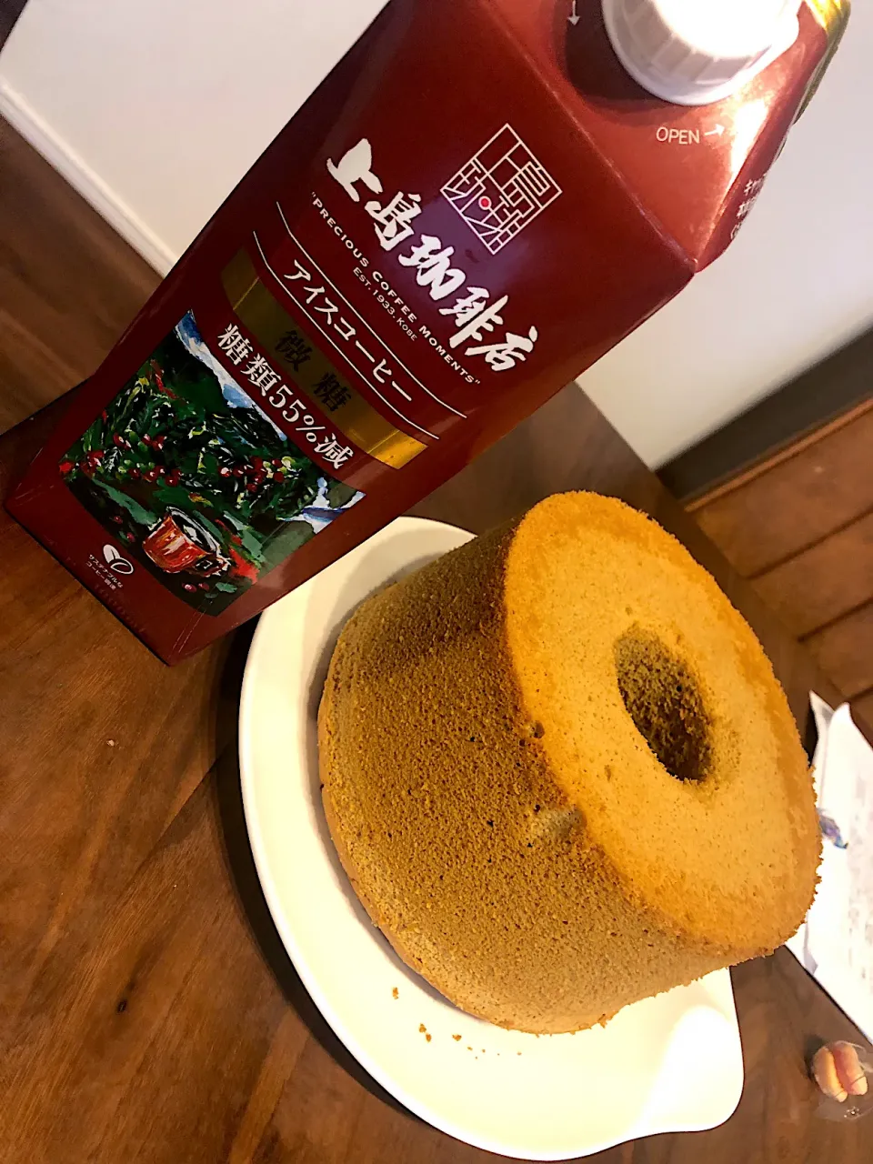 Snapdishの料理写真:米粉のコーヒーとホワイトチョコシフォン|きょうこさん