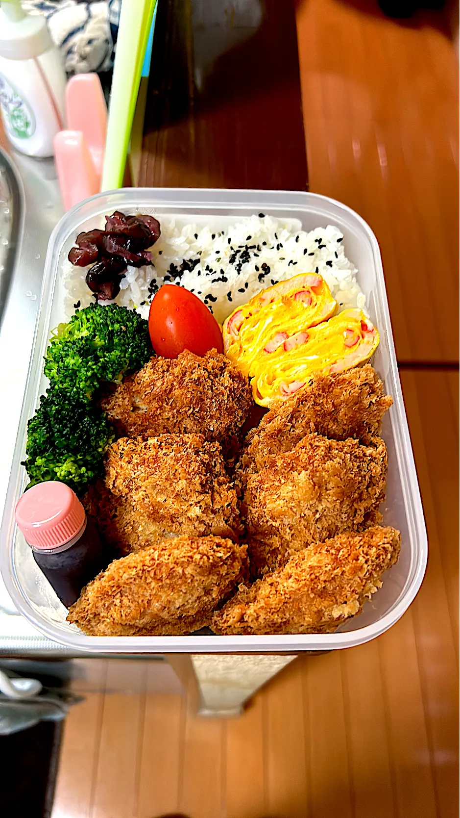 Snapdishの料理写真:月曜日はヘロヘロだねヘレカツ弁当|まるよしさん