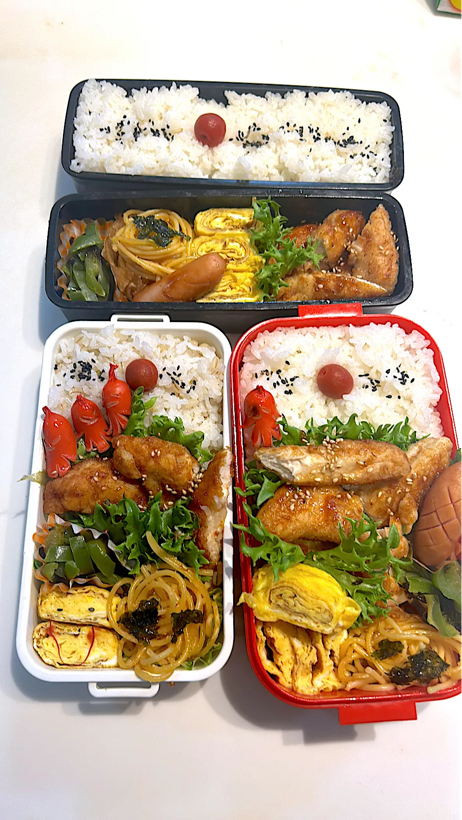 3人のお弁当|ゆうりさん