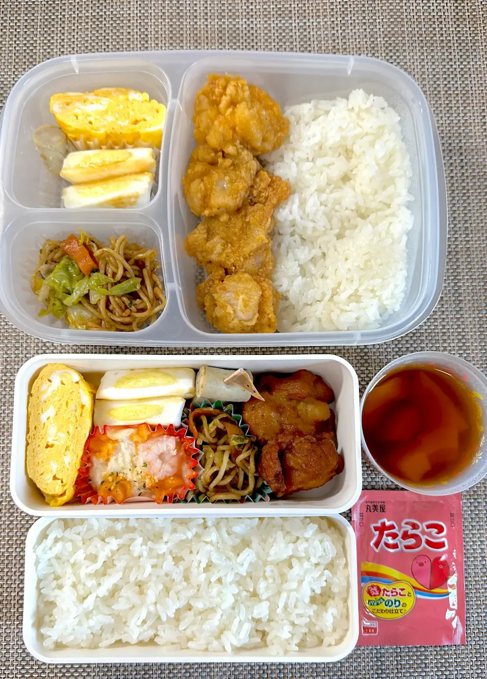 唐揚げ弁当。旦那さん。娘弁当。|ゆーこ。さん