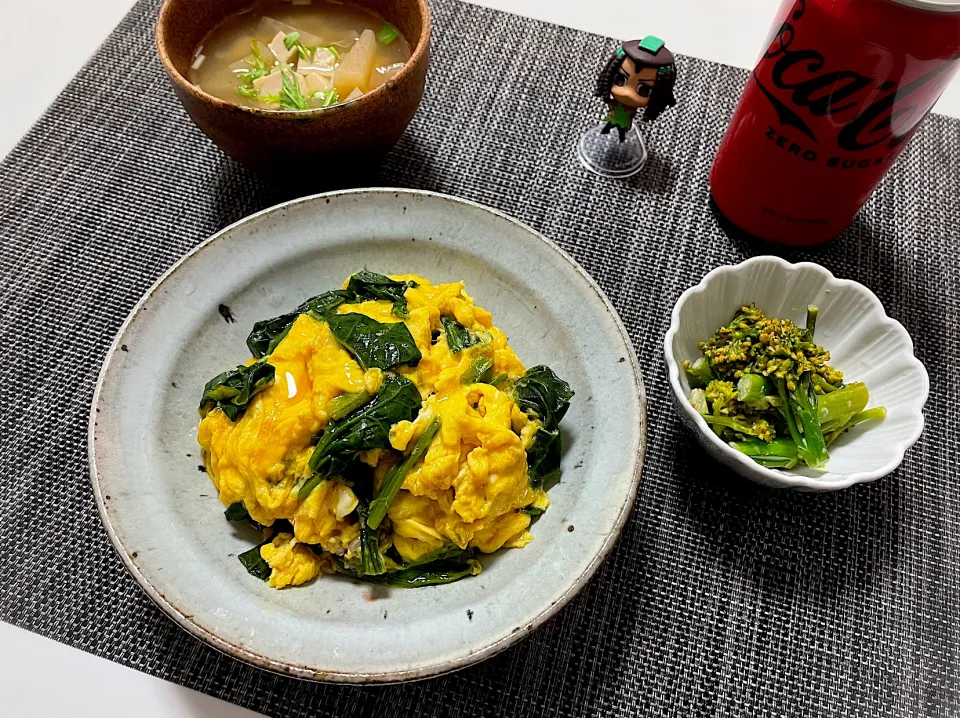 ほうれん草の卵とじ丼|アルティッチョさん