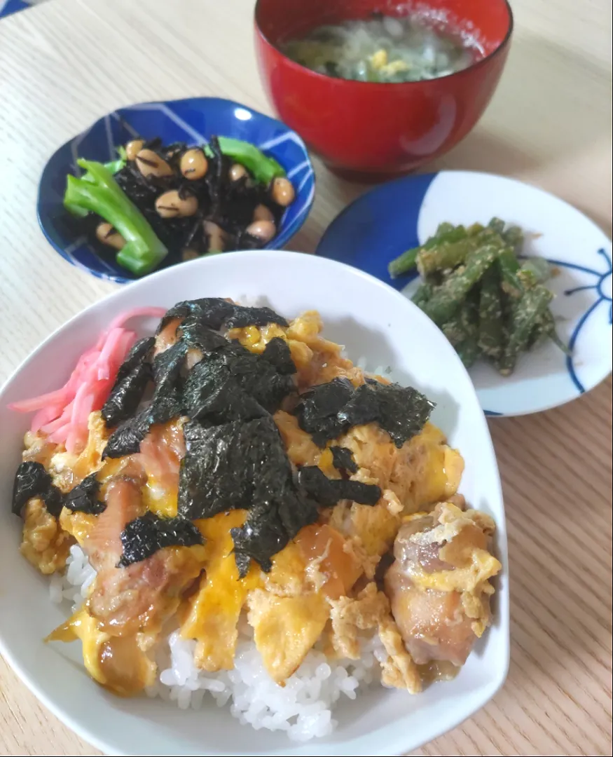 親子丼
いんげんのごま和え|ちゃいさん