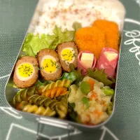 Snapdishの料理写真:今日のお弁当〜うずら卵の肉団子〜|ちびこさん