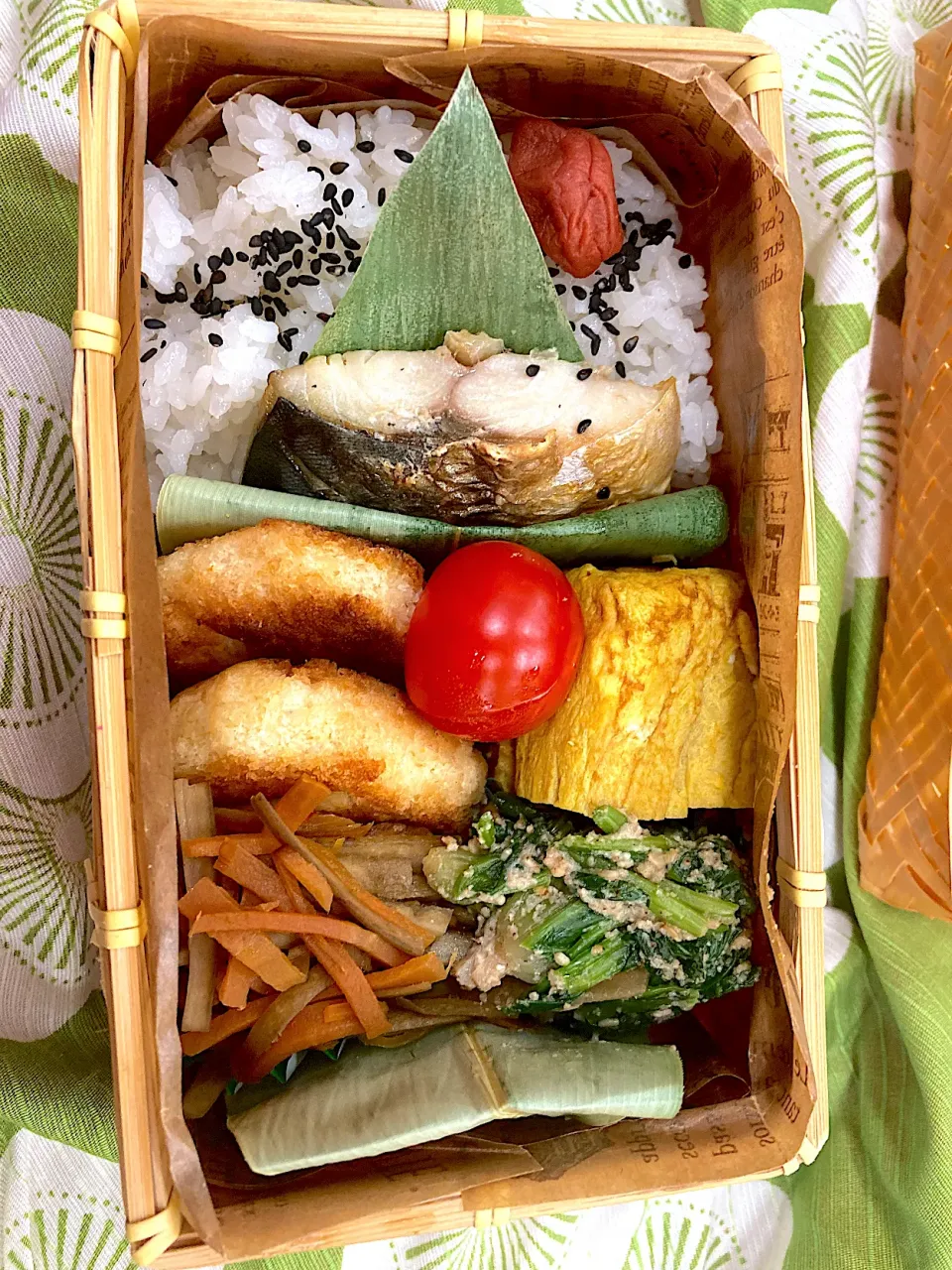 塩サバとエビカツのお弁当|ナタママさん