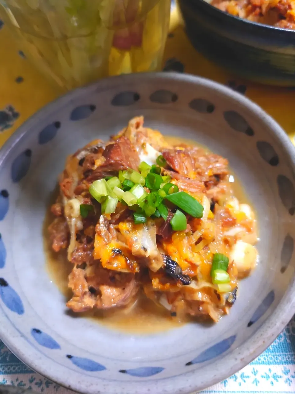 さば醤油煮缶と長ネギと卵のさっと煮|粉雪くるみさん