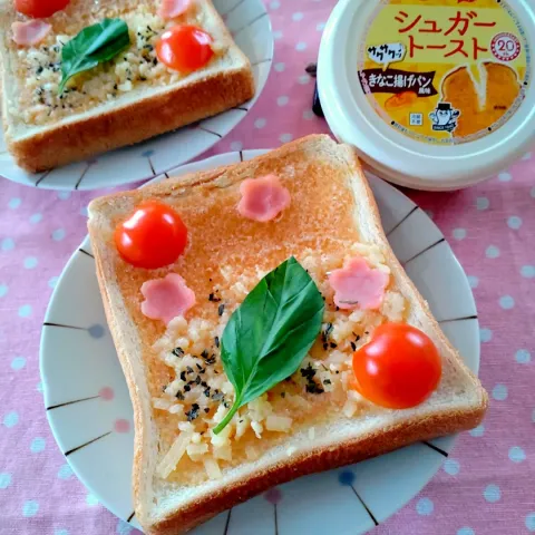 「シュガートースト きなこ揚げパン風味」を使ってみたSnapdishの料理・レシピ写真:kazさんの料理 きなこ揚げパンシュガートースト de チーズトースト