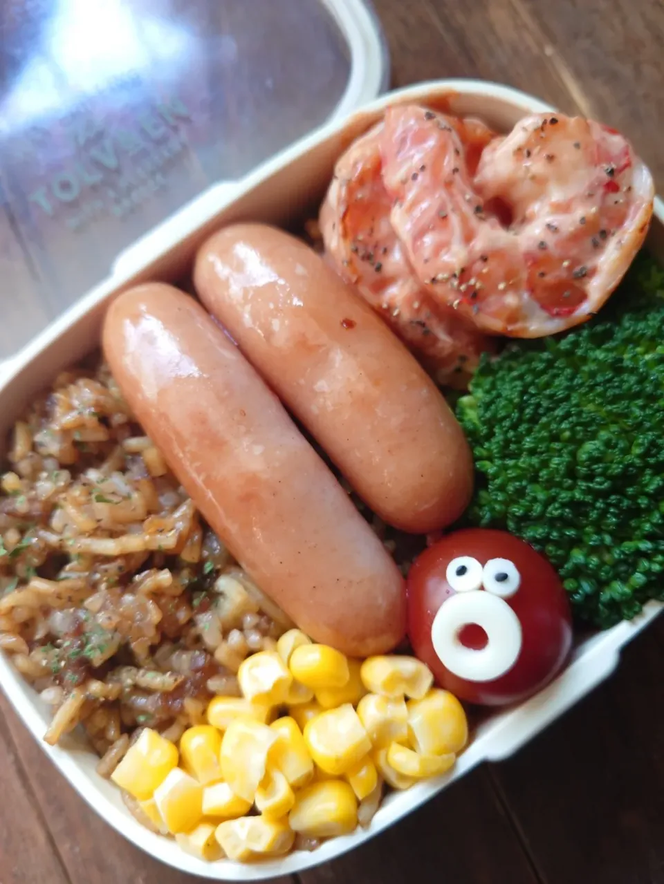 漢の…次女用🍱いろいろ乗っけたそばめし弁当|ᵏᵒᵘさん