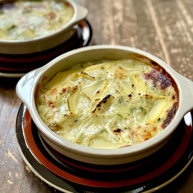 Snapdishの料理・レシピ写真:春香る 筍と木の芽味噌グラタン｜春よ来い♡春待ち野菜を楽しもう！