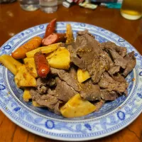 Snapdishの料理写真:筍と牛肉の焼き肉炒め|うさこさん