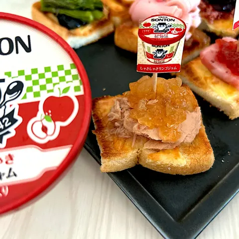 「ファミリーカップ しゃきしゃきリンゴジャム」を使ってみたSnapdishの料理・レシピ写真:🍎しゃきしゃきリンゴジャム✖️ツナ