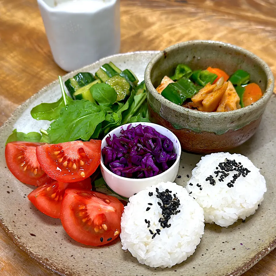 いつかどこかでシリーズ！？懐かしの豚こま酢豚でワンプレート朝食！|くまちゃんさん