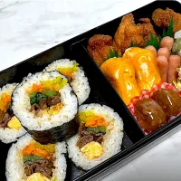 Snapdishの料理写真:キンパ弁当🍱|みどりさん