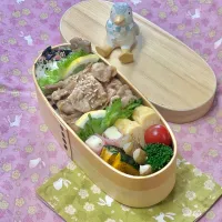 Snapdishの料理写真:豚こましぐれ煮☘️の💙ちゃんお弁当　4/26金