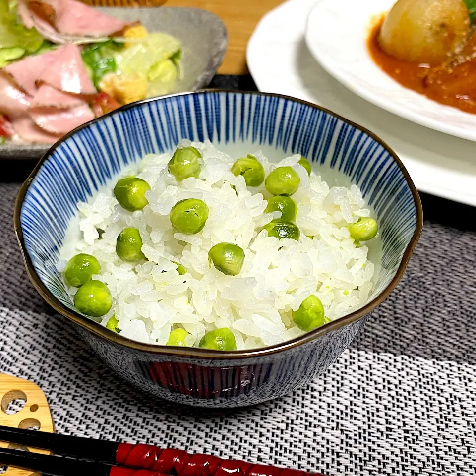 Snapdishの料理写真:炊飯器で美味しい豆ご飯|sakurakoさん