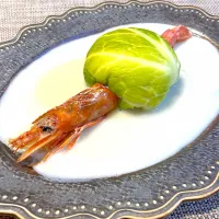 Snapdishの料理写真:海老とホタテのムースキャベツ包み