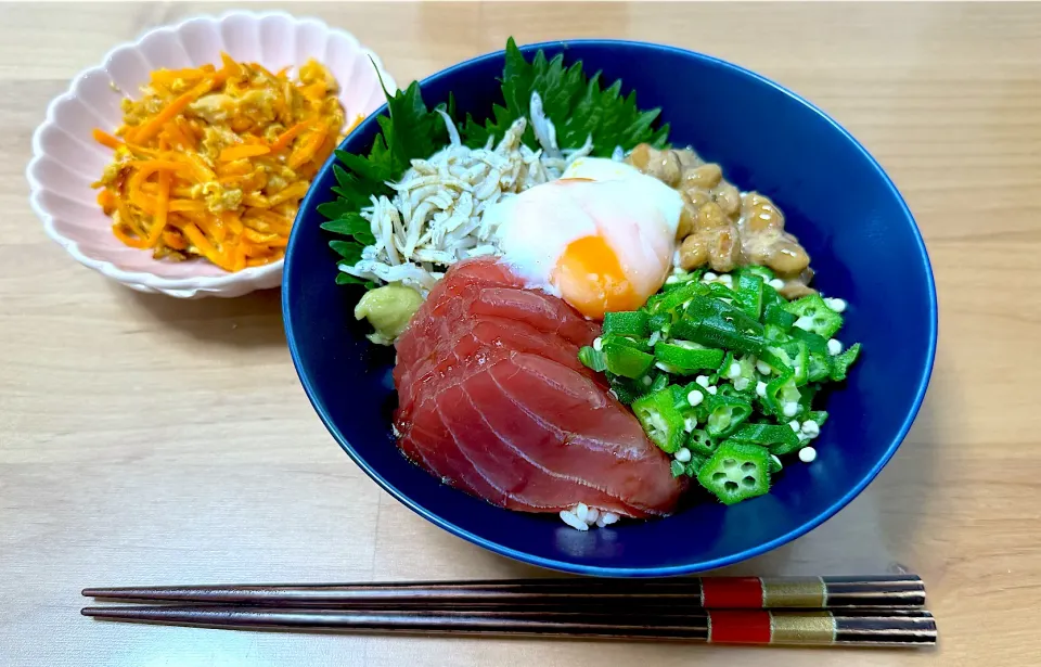 Snapdishの料理写真:ねばねば丼|mtsu_sh_tmさん