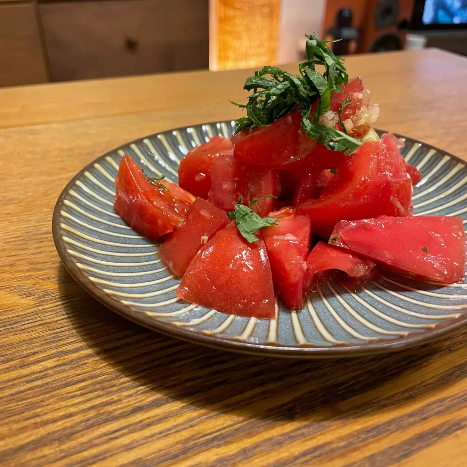 トマトと茗荷のマリネ|いがをさん