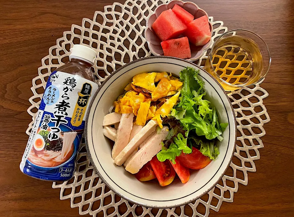 麺屋一杯、そのままかけるだけ！1人でもカンタン素麺✨|みーぬさん