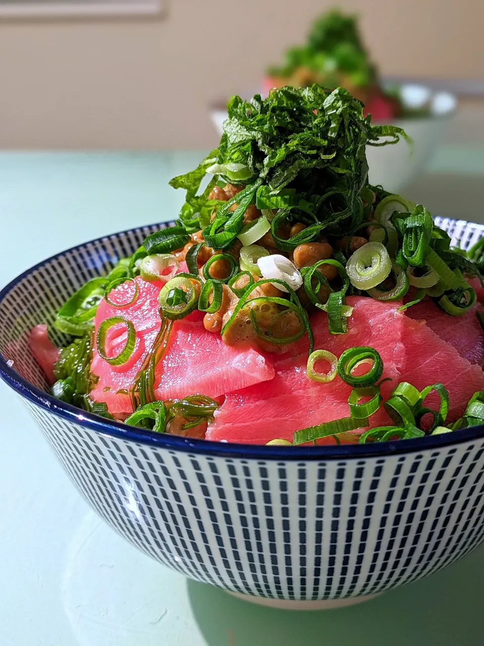 マグロ納豆丼はいかが❓|かずにゃさん