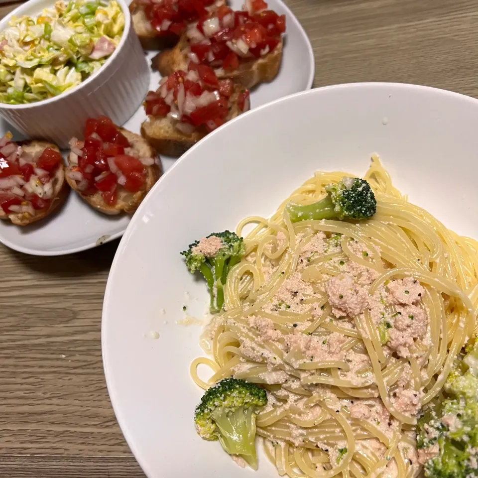 Snapdishの料理写真:たらこクリームパスタ|seiko Oさん