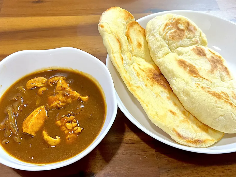 チキンカレーとナン|shibazakiさん