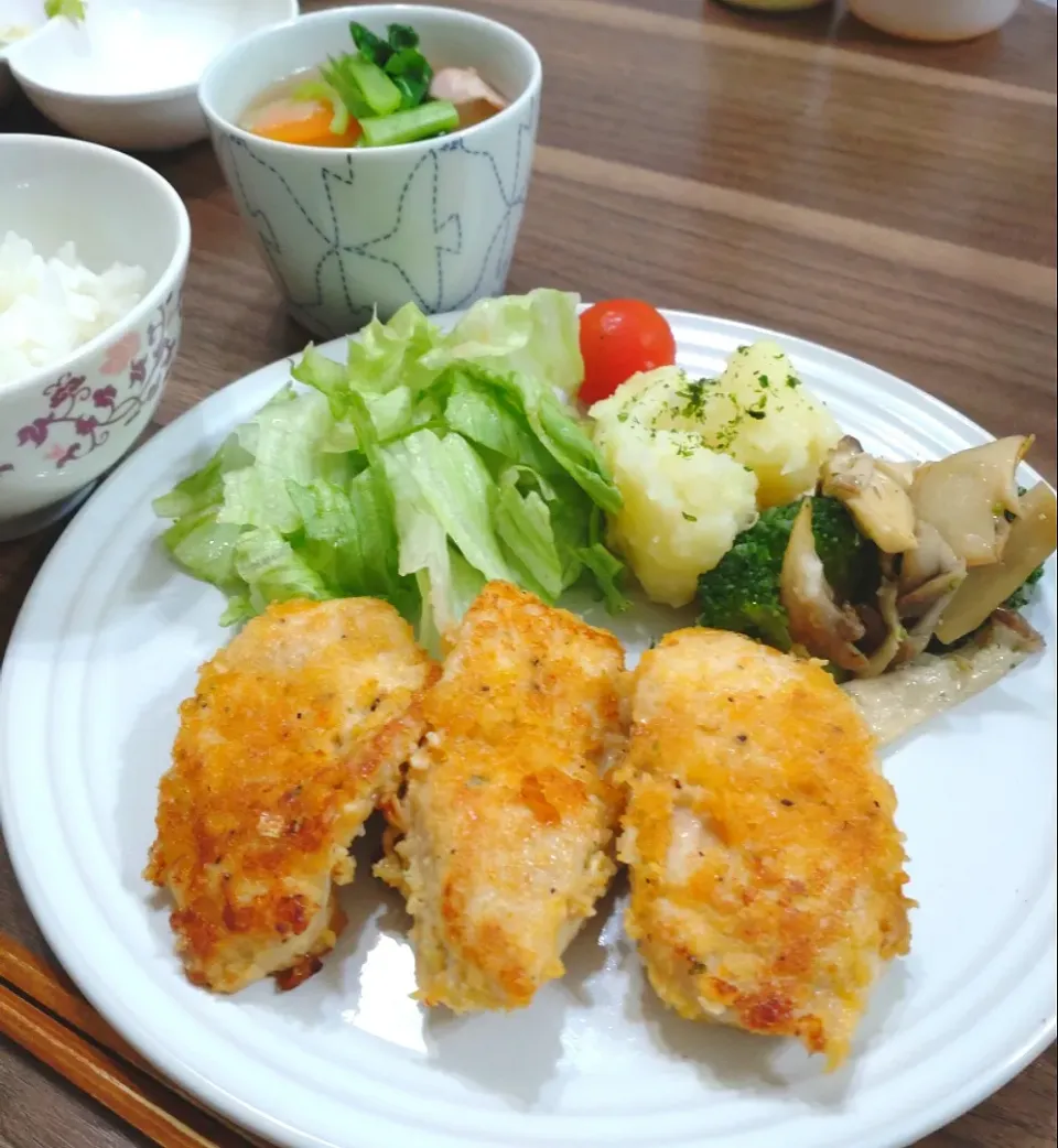 鶏むね肉のチーズパン粉焼き|ゆりちさん