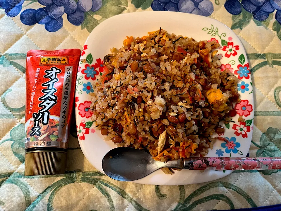 いつもの納豆炒飯オイスターソースinで納得|ワイントンさん