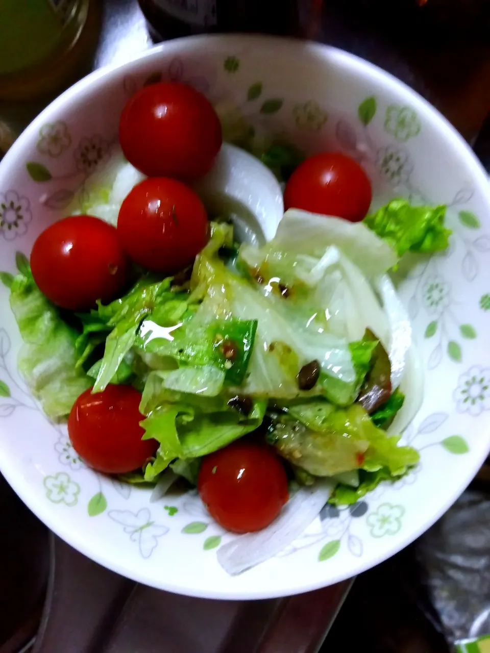 Snapdishの料理写真:新玉ねぎと葉物野菜のマリネ|ゆきこさん