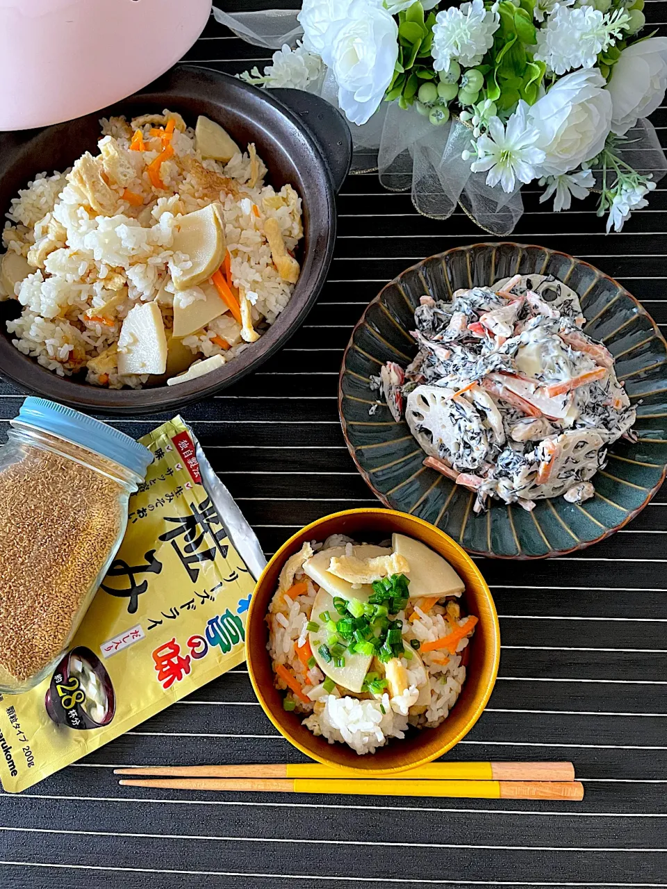 たけのこの炊き込みご飯とひじきサラダ✨|いっちゃんさん