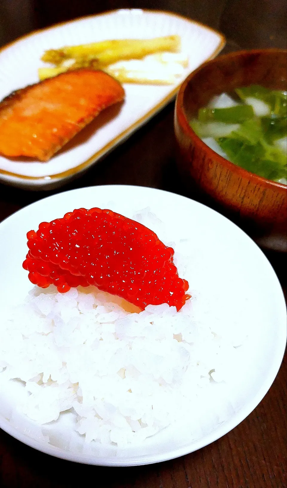 Snapdishの料理写真:筋子のっけごはん😋|きつねさん