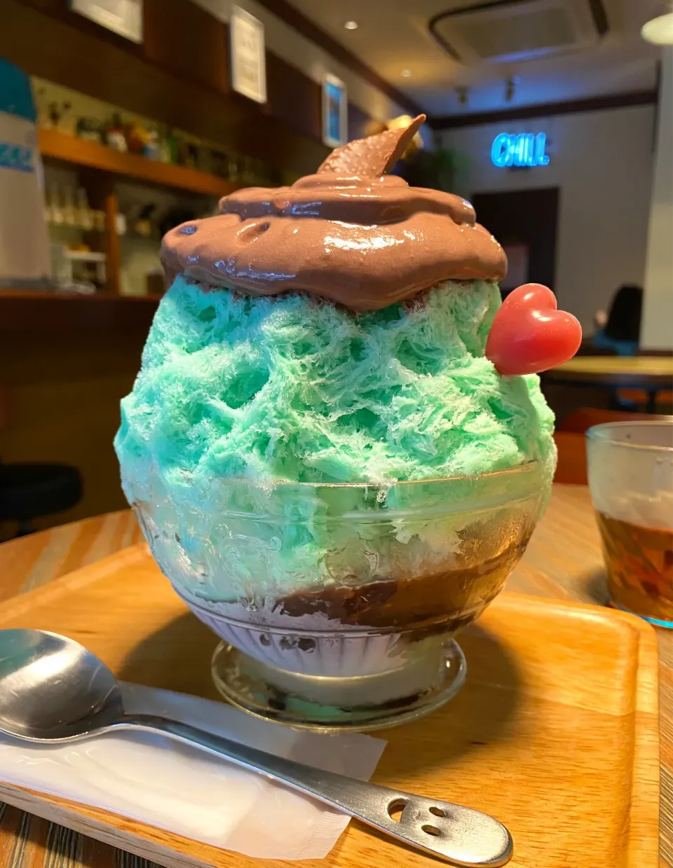 Snapdishの料理写真:チョコミントかき氷🍧〜概念覆された日〜|ゆかりさん