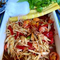 Spicy papaya salad|lindaさん