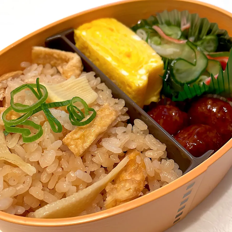 Snapdishの料理写真:#176 たけのこご飯弁当|namiさん