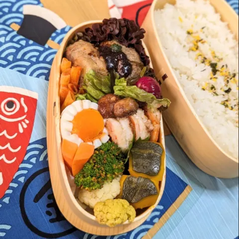 「ＭＣ　中華ドレッシング」を使ってみたSnapdishの料理・レシピ写真:本日のお弁当〜ハンバーグとあるもんで弁当