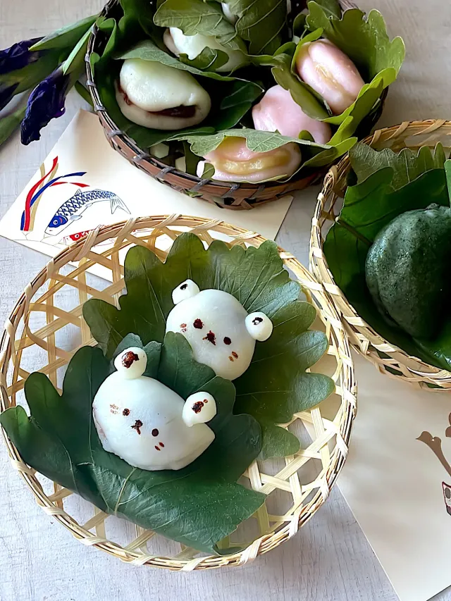 Snapdishの料理・レシピ写真:とんちんの料理〜柏餅🎏｜こどもの日♡お子様よろこぶアイディア料理♪