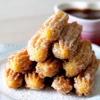 Snapdishの料理写真:Churros with hazelnut chocolate sauce|Misstyさん