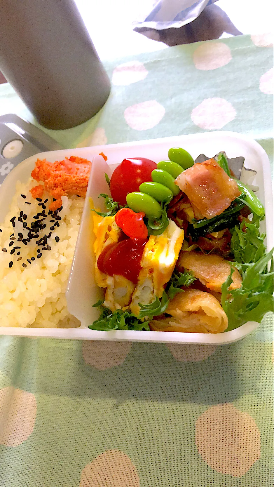 2024.5.5  ＊今日のお弁当＊ほうれん草とベーコンのソテー♪♪|rinrin*mama*さん