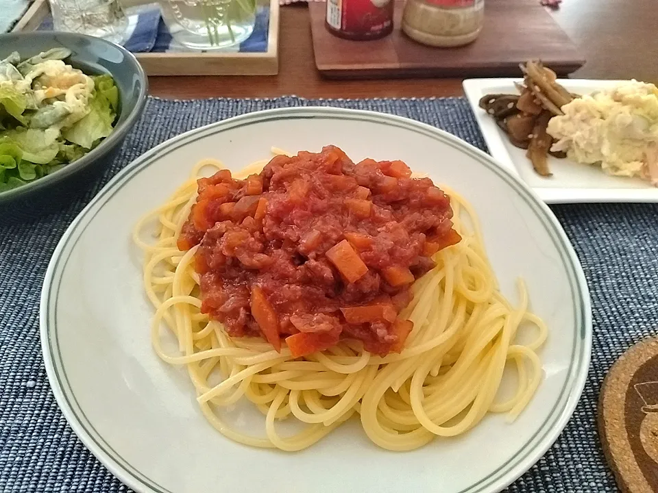 ミートソースランチミートちょびっと！|食事メモメモさん