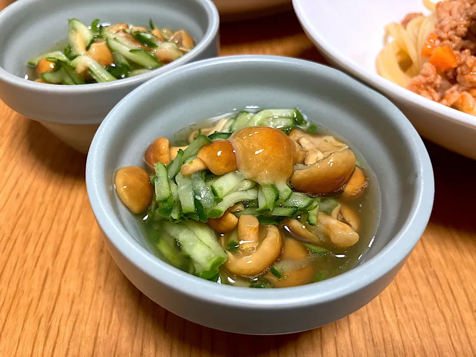 ＊なめこと胡瓜の酢の物🥒＊|＊抹茶＊さん