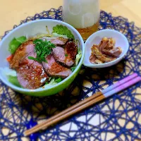 Snapdishの料理写真:ローストビーフ丼|きょんきょんさん