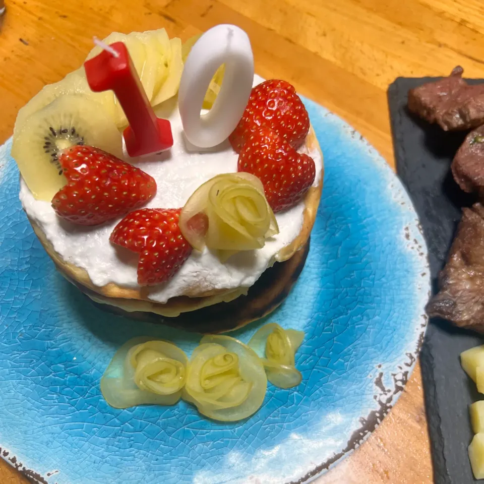 ワンコバースデーケーキとお祝いプレート|ミカさん