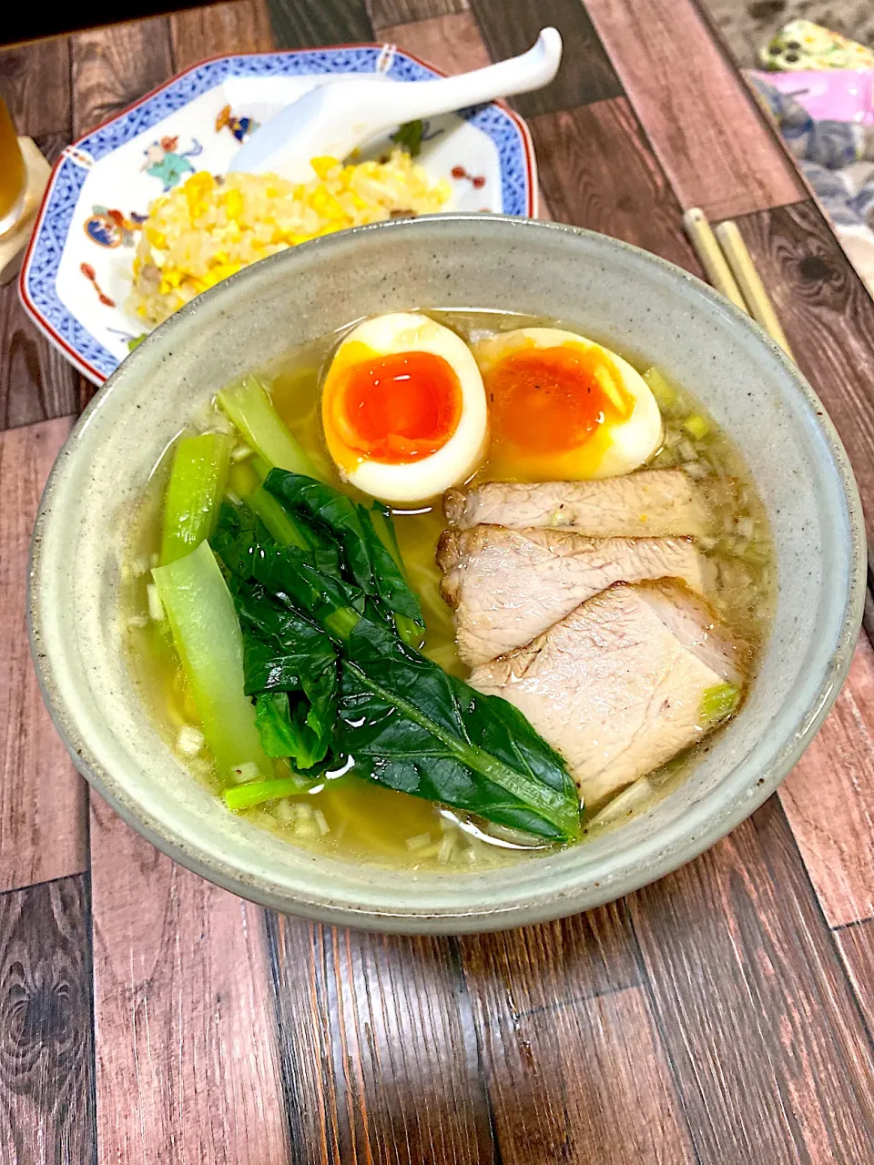 塩ラーメン&チャーハン|たっにゃさん