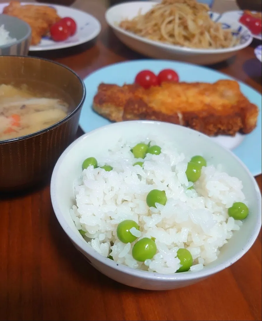 グリーンピースご飯|はるさん