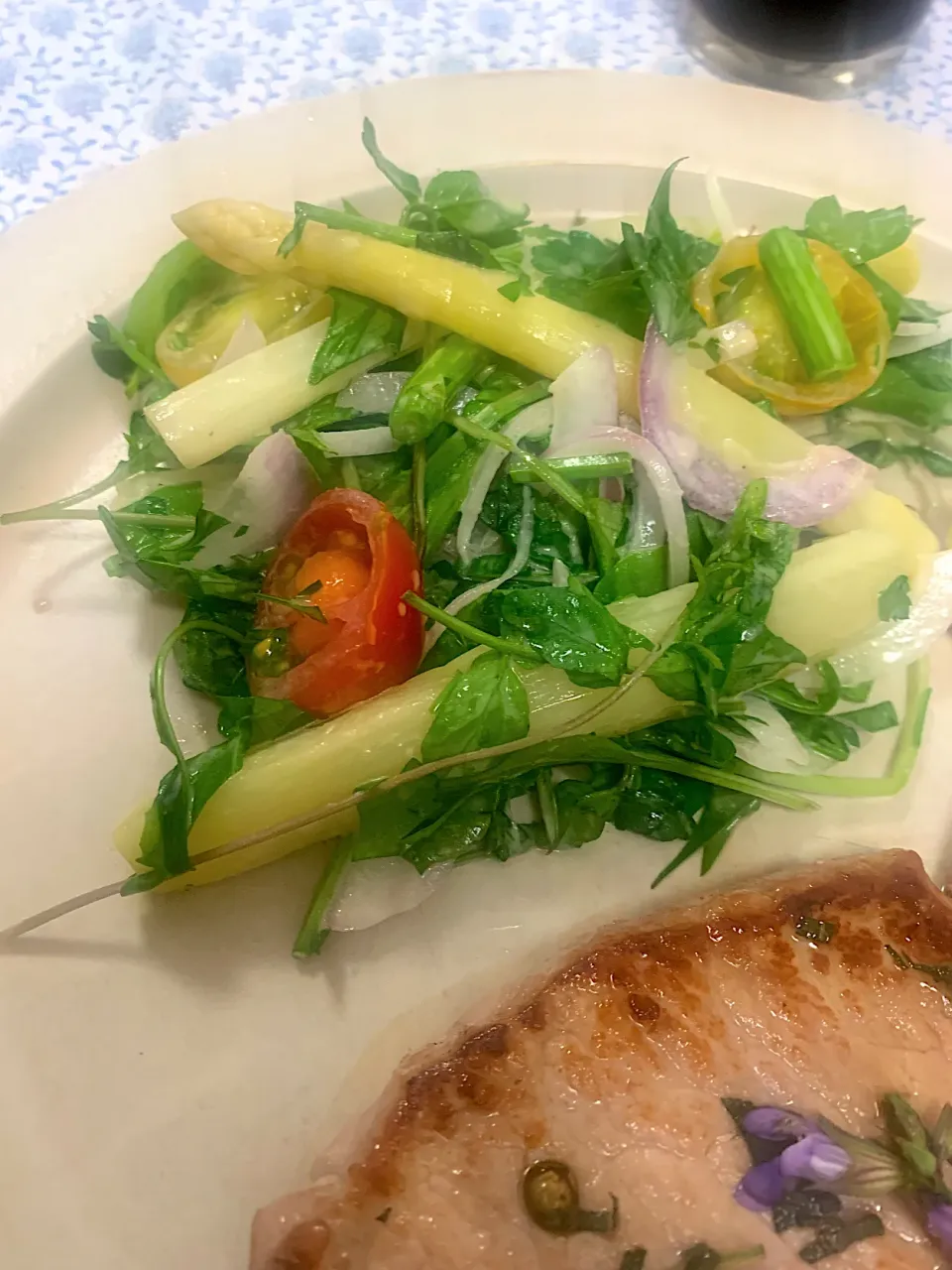 桜アスパラとクレソンのサラダ|KimaLABOさん