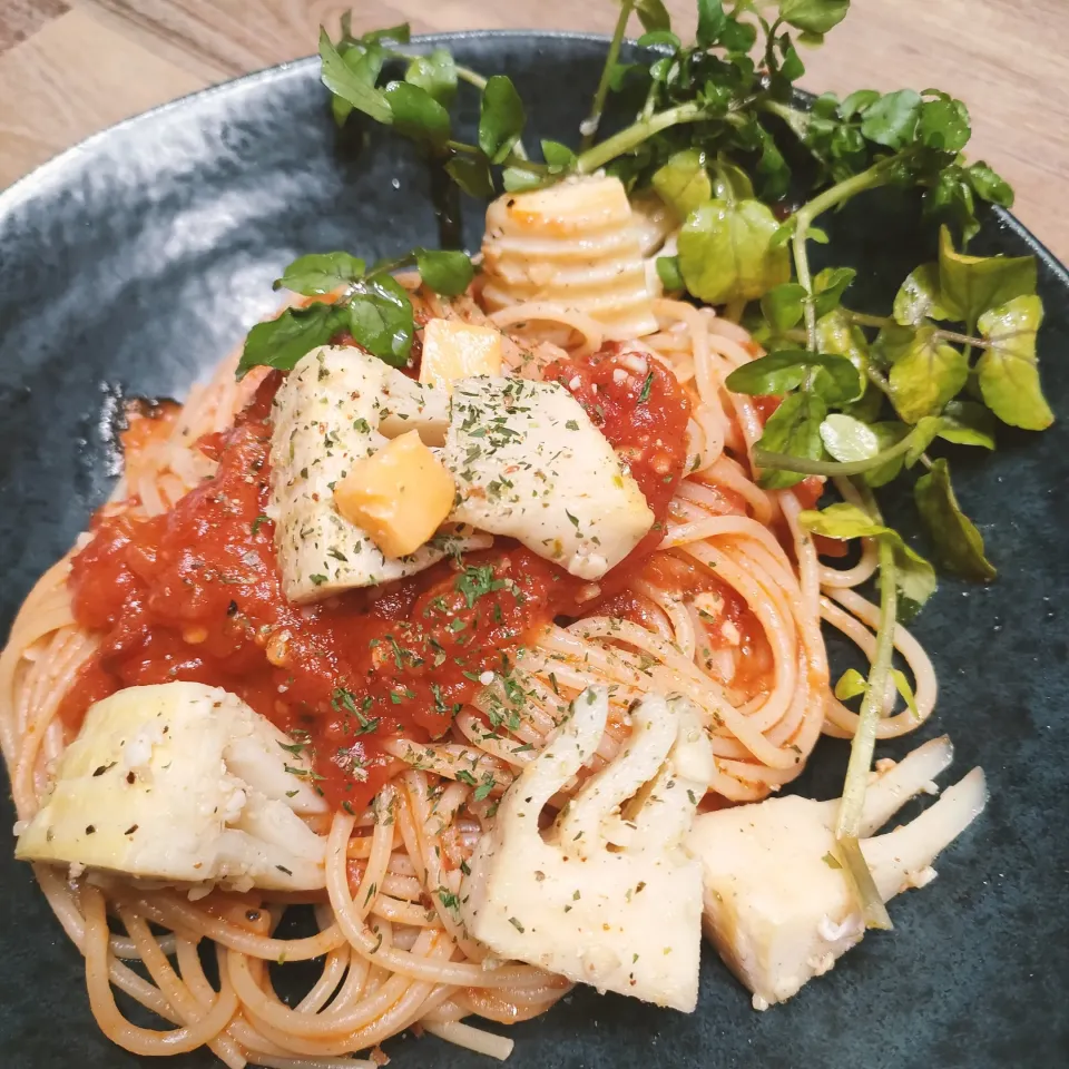 山で掘った筍パスタ🍝|ファンメイ🌺さん