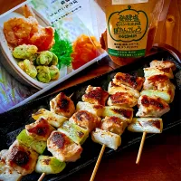 Snapdishの料理写真:本澤さんの串打ち焼き鳥～ぼたんこしょう発酵塩～