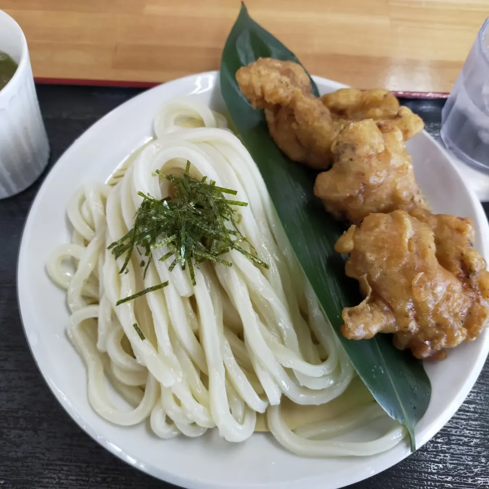 Snapdishの料理写真:讃岐で、鶏天とざるうどん|フージさん