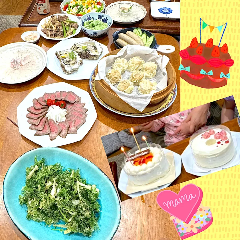 My birthday 🎂 次男の手作りDinner|sakuramochiさん